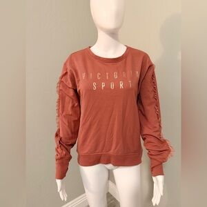 Women's Rust Top with Ruffle Sleeves